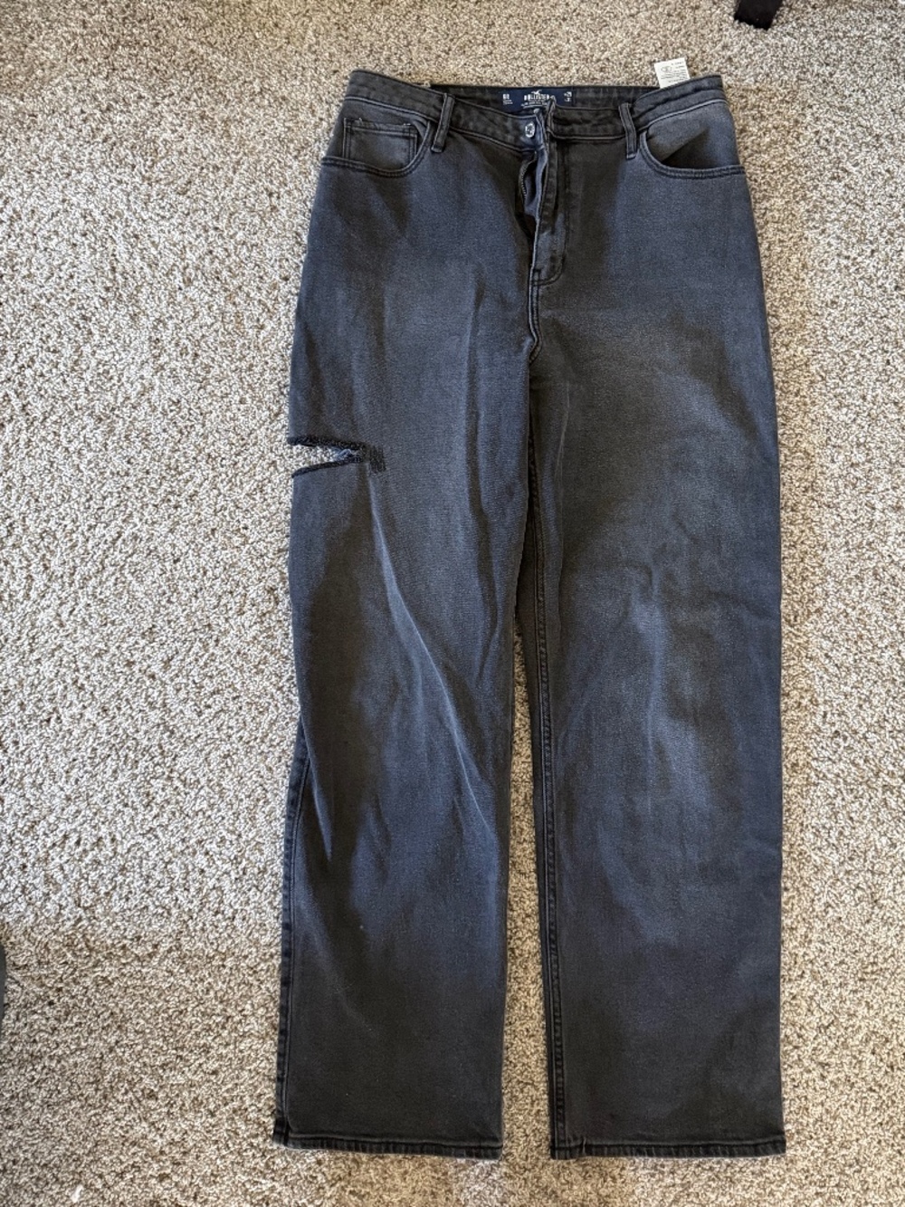 Hollister black distressed denim jeans 9R 29 x 31